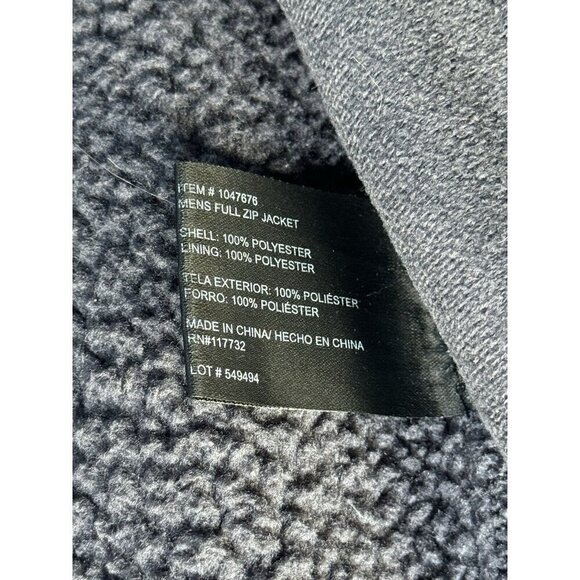 Gerry Men's Size L Blue Textured Waffle Knit Fleece-Lined Full Zip Jacket - Picture 5 of 11